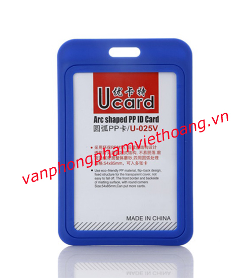 Bao nhựa đựng thẻ dọc 1 mặt Ucard U-025V
