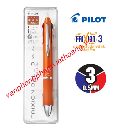 Bút bi xóa được 3 ngòi Pilot FriXion 0.5 (xanh, đỏ, đen)