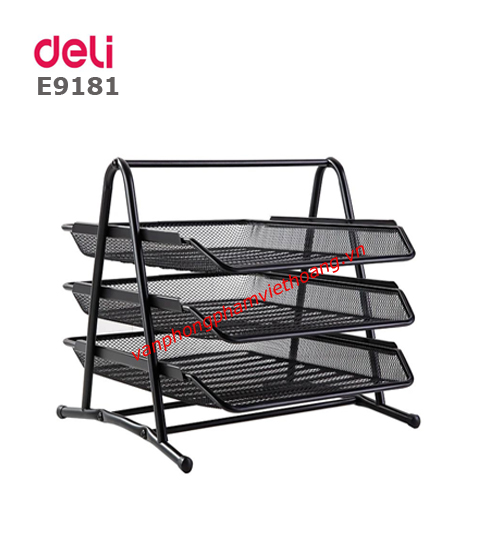 Khay 3 tầng lưới sắt Deli E9181