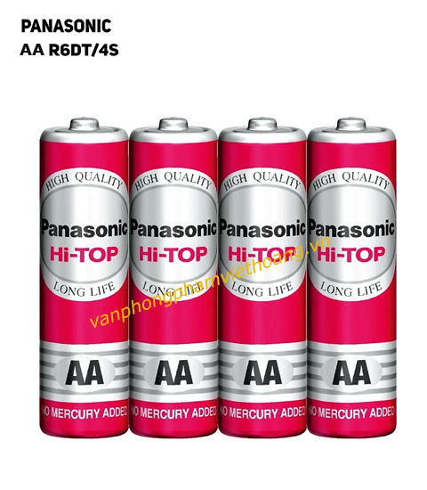 Pin tiểu than đỏ AA Panasonic Hi-TOP R6DT/4S